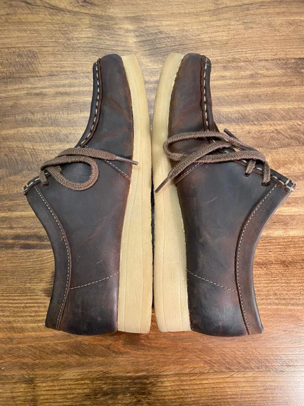 Clarks Brown Leather Wallabee Style Lace Up Shoes - Women's Size 8M